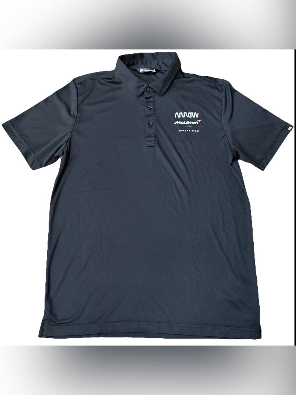 Travis Mathew Arrow McLaren IndyCar Team Polo Shirt Black Mens Medium Racing